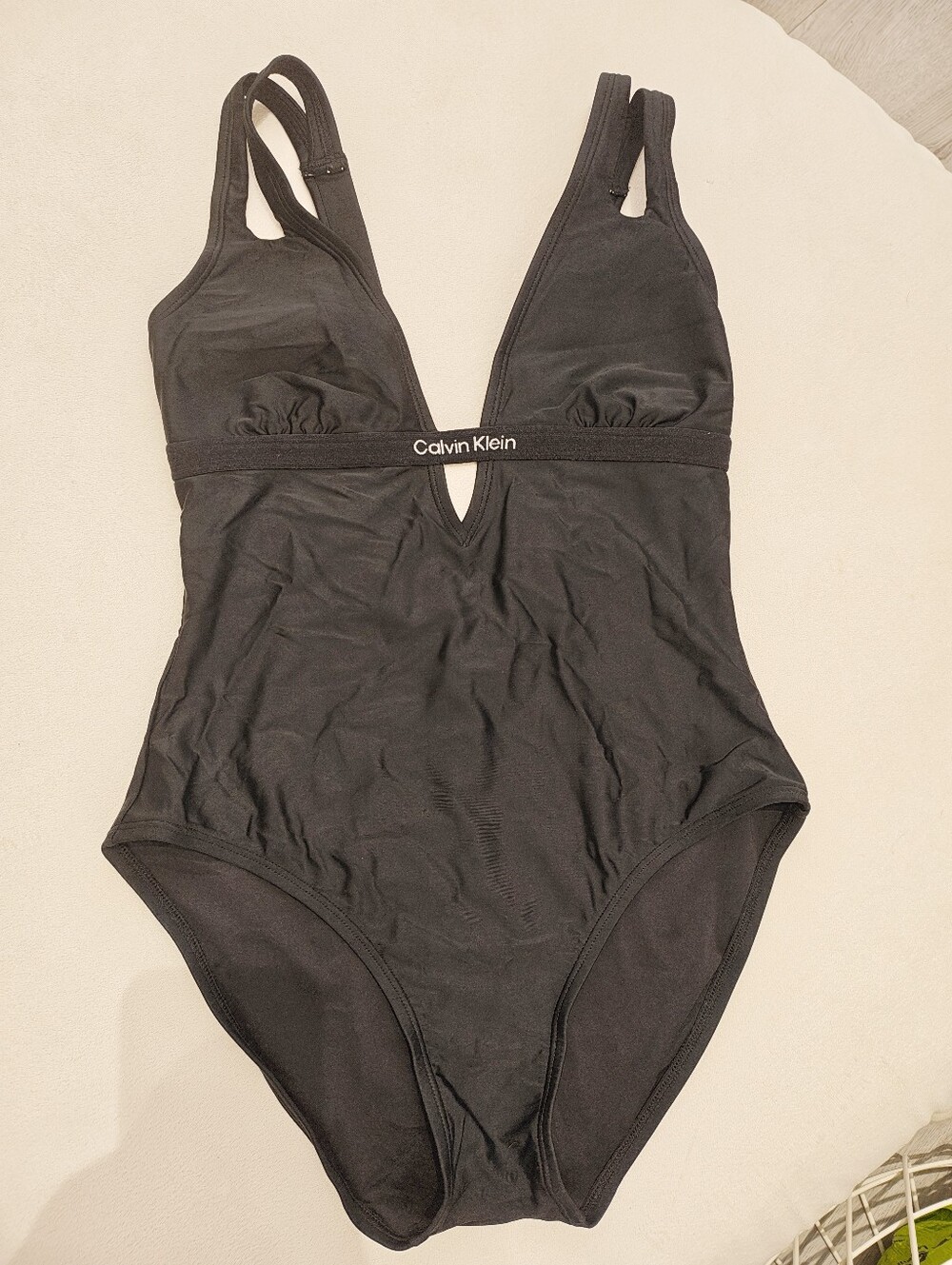 Calvin Klein Black One-Piece Swimsuit Size L New